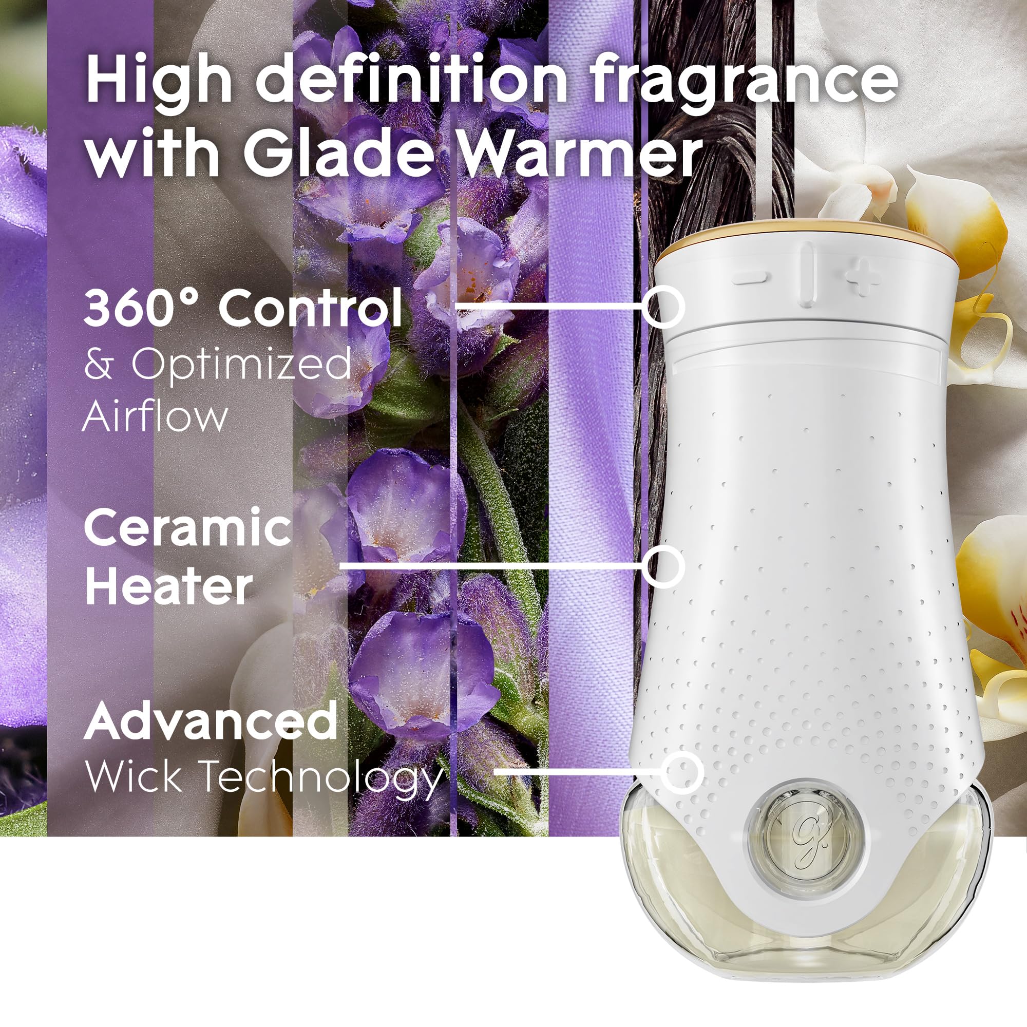 Glade PlugIns Refills Air Freshener, Scented and Essential Oils for Home and Bathroom, Lavender & Vanilla, 2.01 Fl Oz, 3 Count