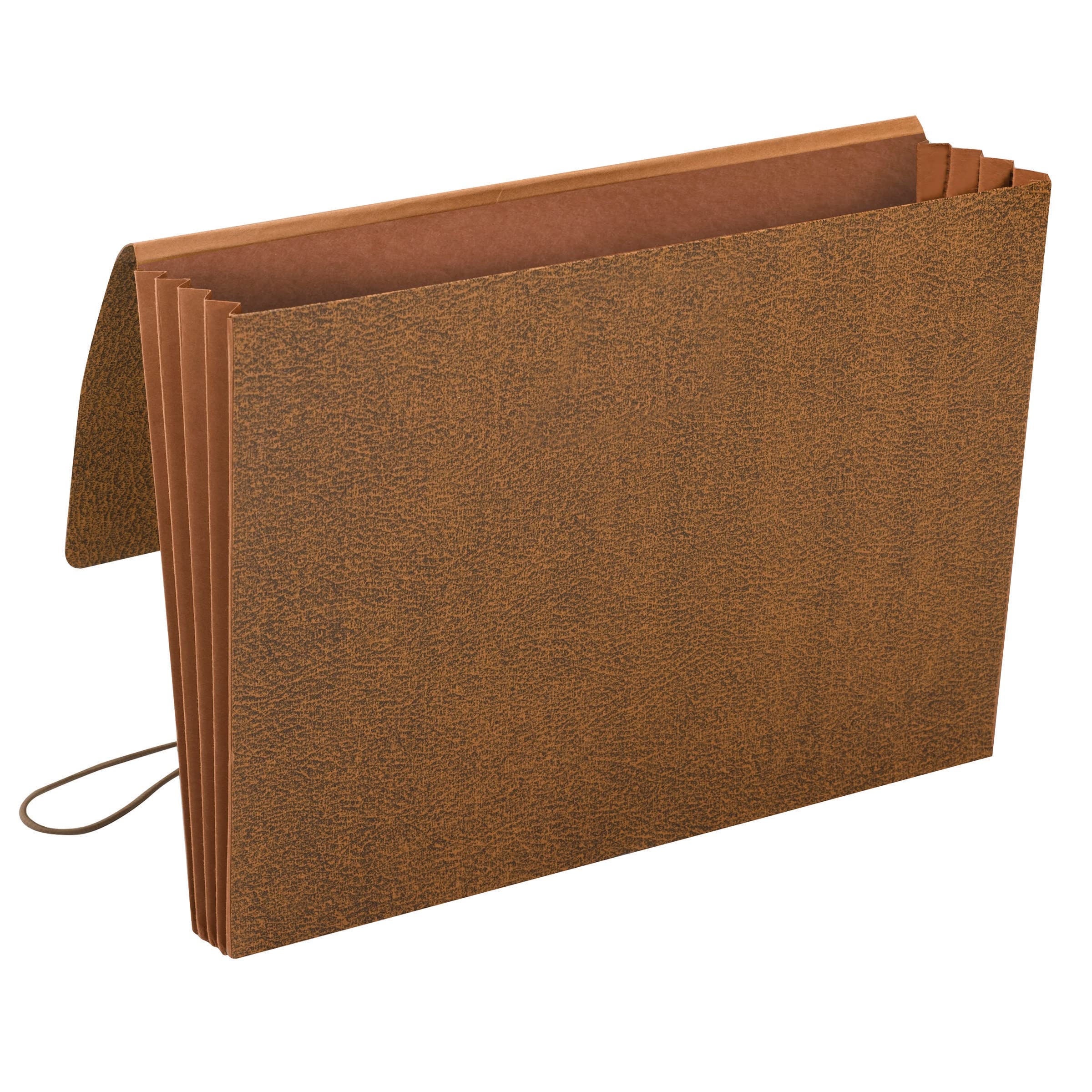 Smead Classic Expanding File Wallet with Flap and Cord Closure, 3-1/2" Expansion, Tear Resistant Gusset, Letter Size, Redrope, 10 per Box (71453)