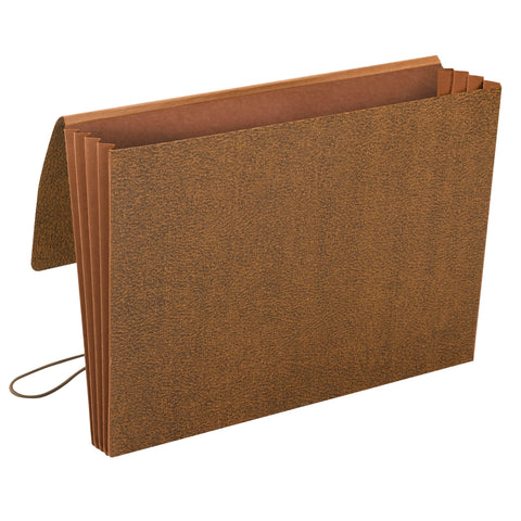 Smead Classic Expanding File Wallet with Flap and Cord Closure, 3-1/2" Expansion, Tear Resistant Gusset, Letter Size, Redrope, 10 per Box (71453)