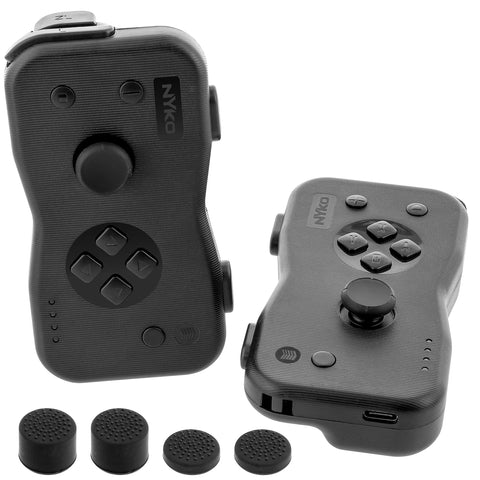 Nyko Dualies Controller Set for Nintendo Switch -Black: Comfortable, Responsive, and Precise Wireless Gaming with Motion Control, USB C Charge Cable. Joycon Alternative