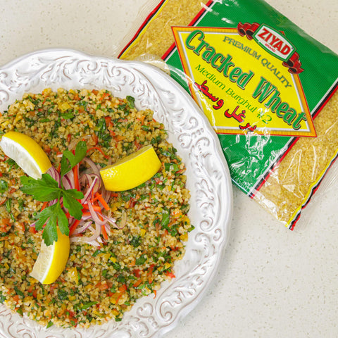 Ziyad Cracked Wheat Bulgur – Fiber-Rich Whole Grain, Nutty Flavor & Chewy Texture – Ideal for Tabbouleh, Kibbeh, Curries, Soups & Salads – Easy 30-Minute Prep, Vegan – No. 2 Medium, 16oz