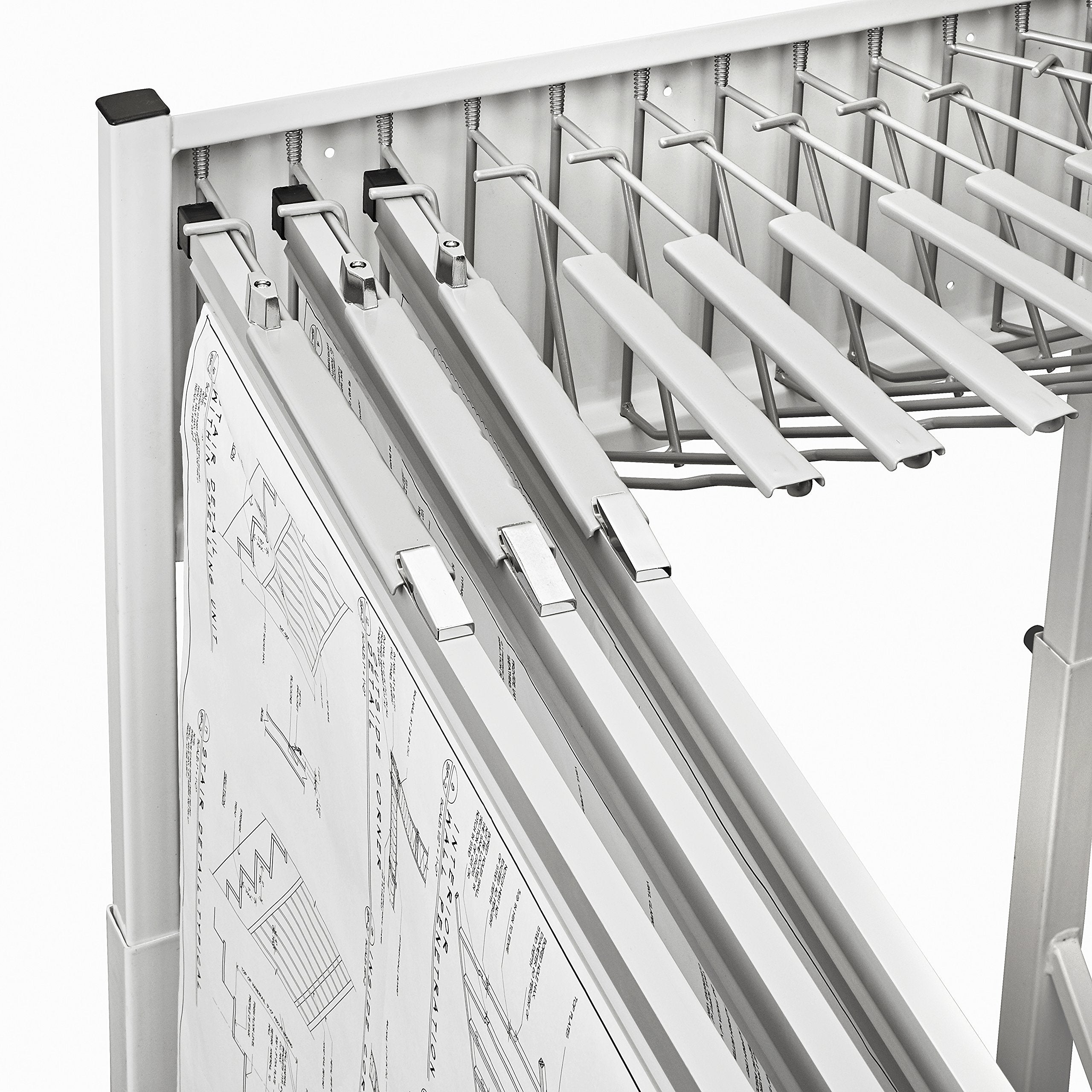 Adir Mobile Blueprint Holder – Construction Plan Rack, Map Organizer, Blueprint Rack, and Poster Display Rack for Jobsite and Office (Without Blueprint Clamps)