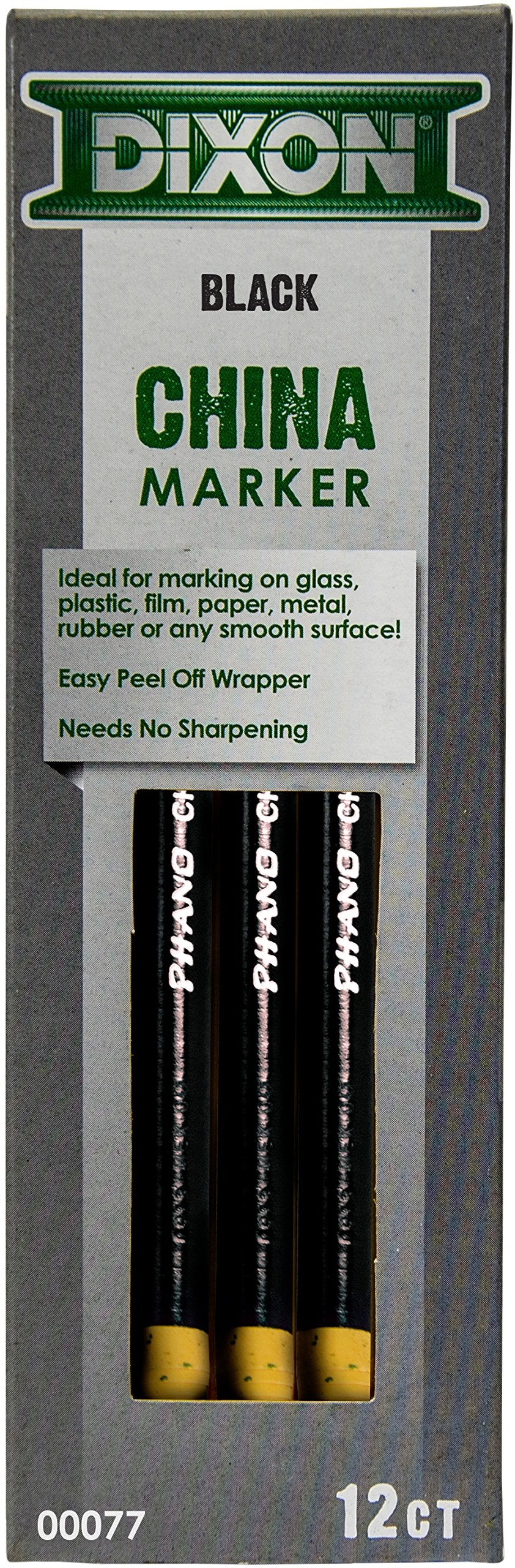 Dixon Marker China Black Phano n k, pack of 12