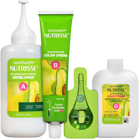 Garnier Nutrisse Nourishing Hair Color Creme, 61 Light Ash Brown (Mochaccino) (Packaging May Vary)