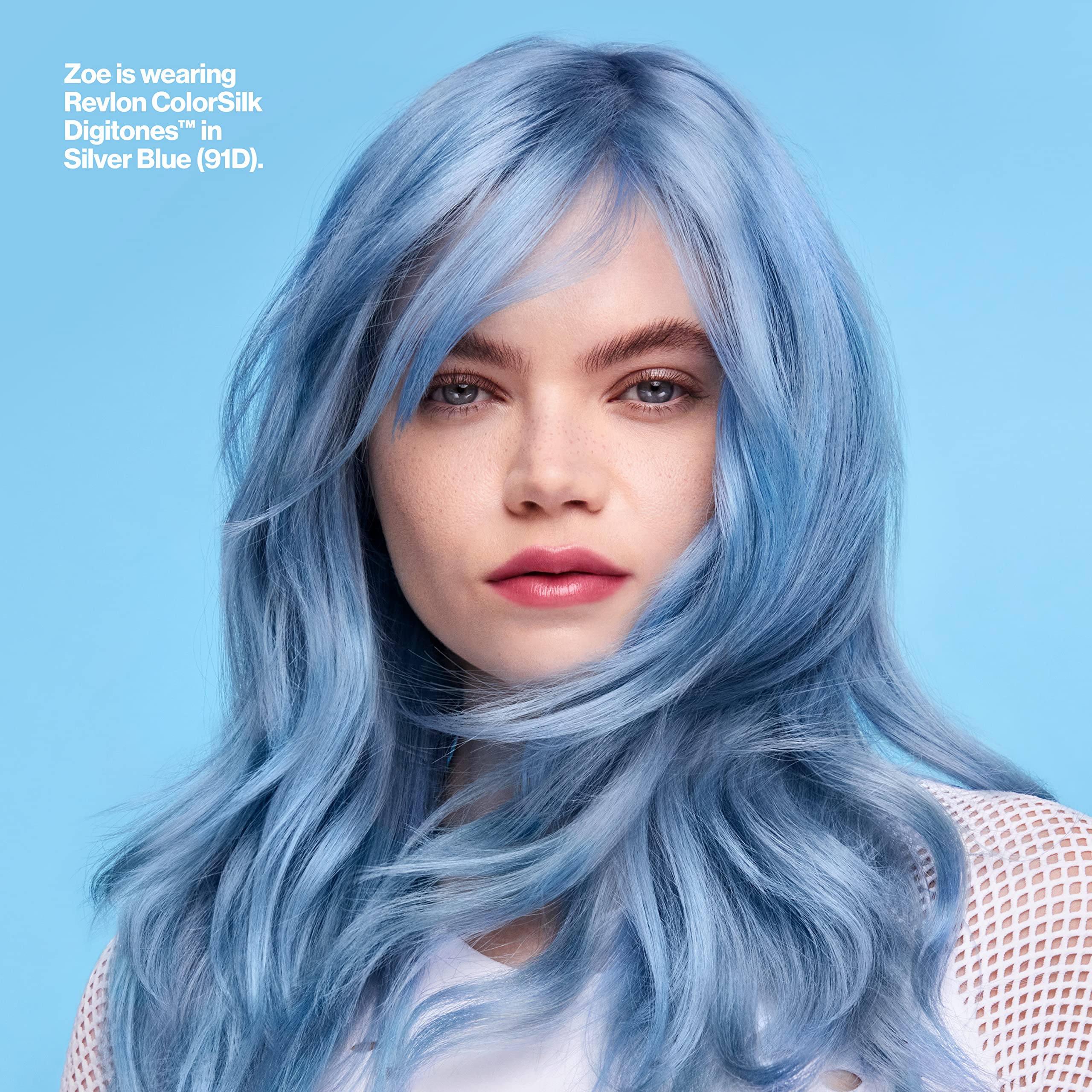 Revlon ColorSilk Digitones Permanent Hair Color with Keratin, 91D Silver Blue, 1 Count