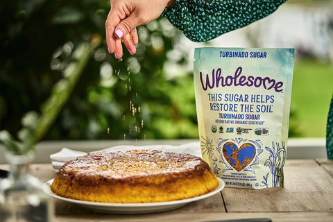 Wholesome Sweeteners 24-Ounce Turbinado Sugar, Fair Trade, Non GMO, Gluten Free & Vegan, 1 Pack