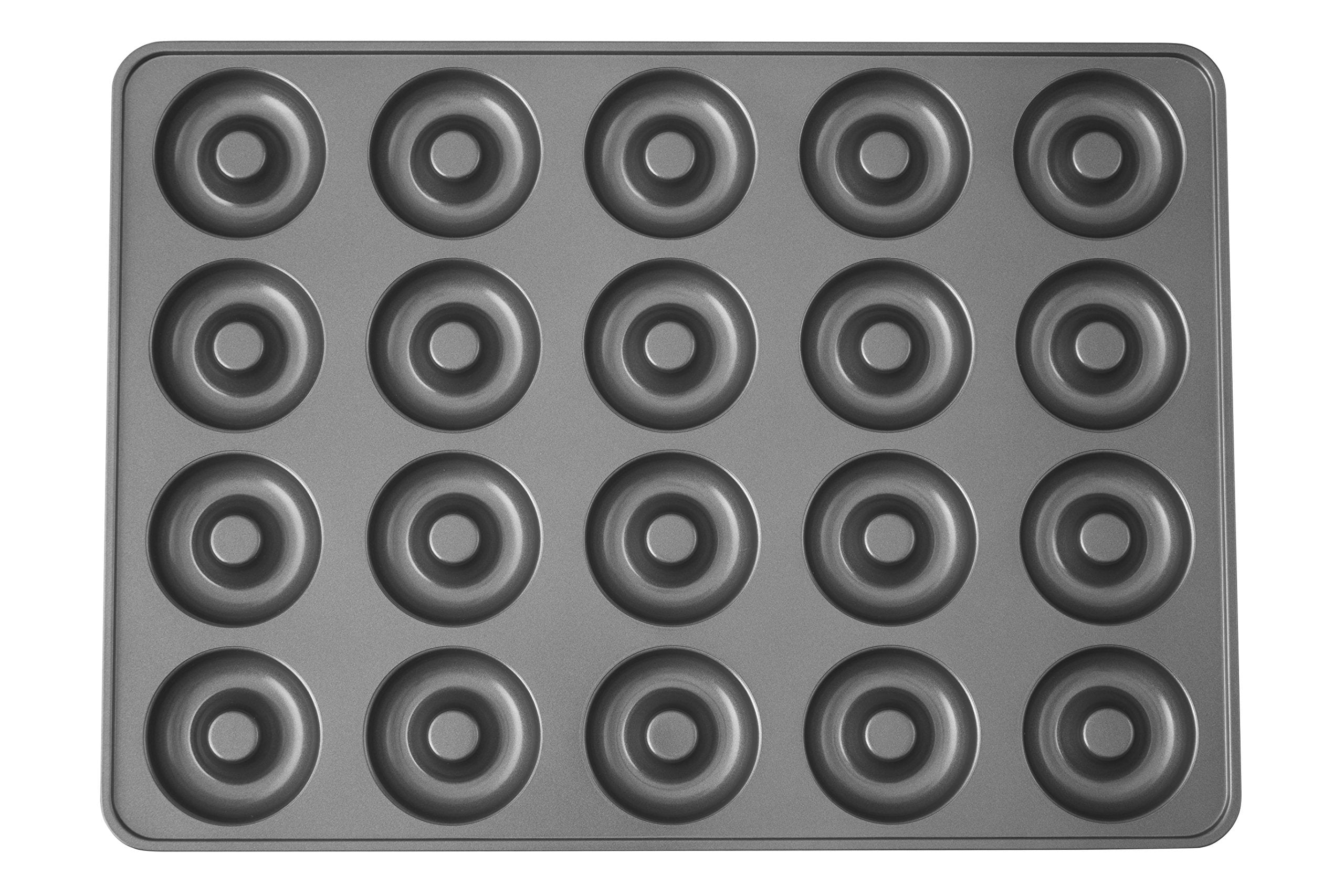 Wilton Perfect Results Non-Stick Donut Pan, 20-Cavity Donut Baking Pan, Steel