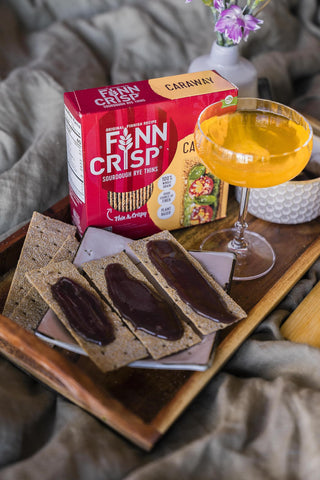 Finn Crisps Rye Crispbread with Caraway 7oz | Thin, Crispy Rye Flatbreads with Caraway | Authentic Finnish Sourdough Crispbread | Caraway Rye Crackers by Finn Crisp [7oz Box]