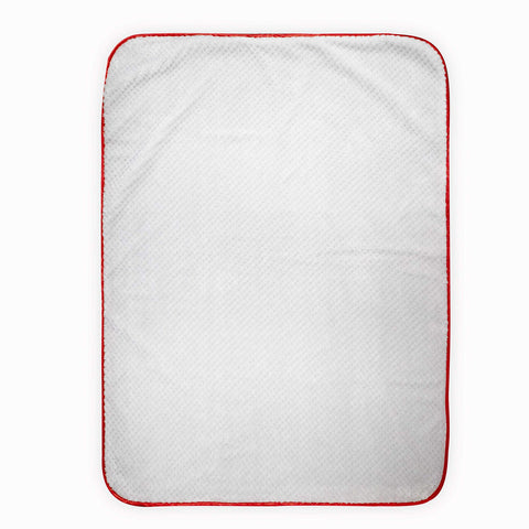 Cudlie Disney Baby Boy Mickey Mouse Double Sided Baby Blanket with Printed Mink Waffle & Satin Edge (30x40)