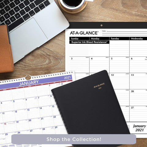 2021 Weekly Appointment Book & Planner by AT-A-GLANCE, 8-1/4" x 11", Large, Black (709500521)