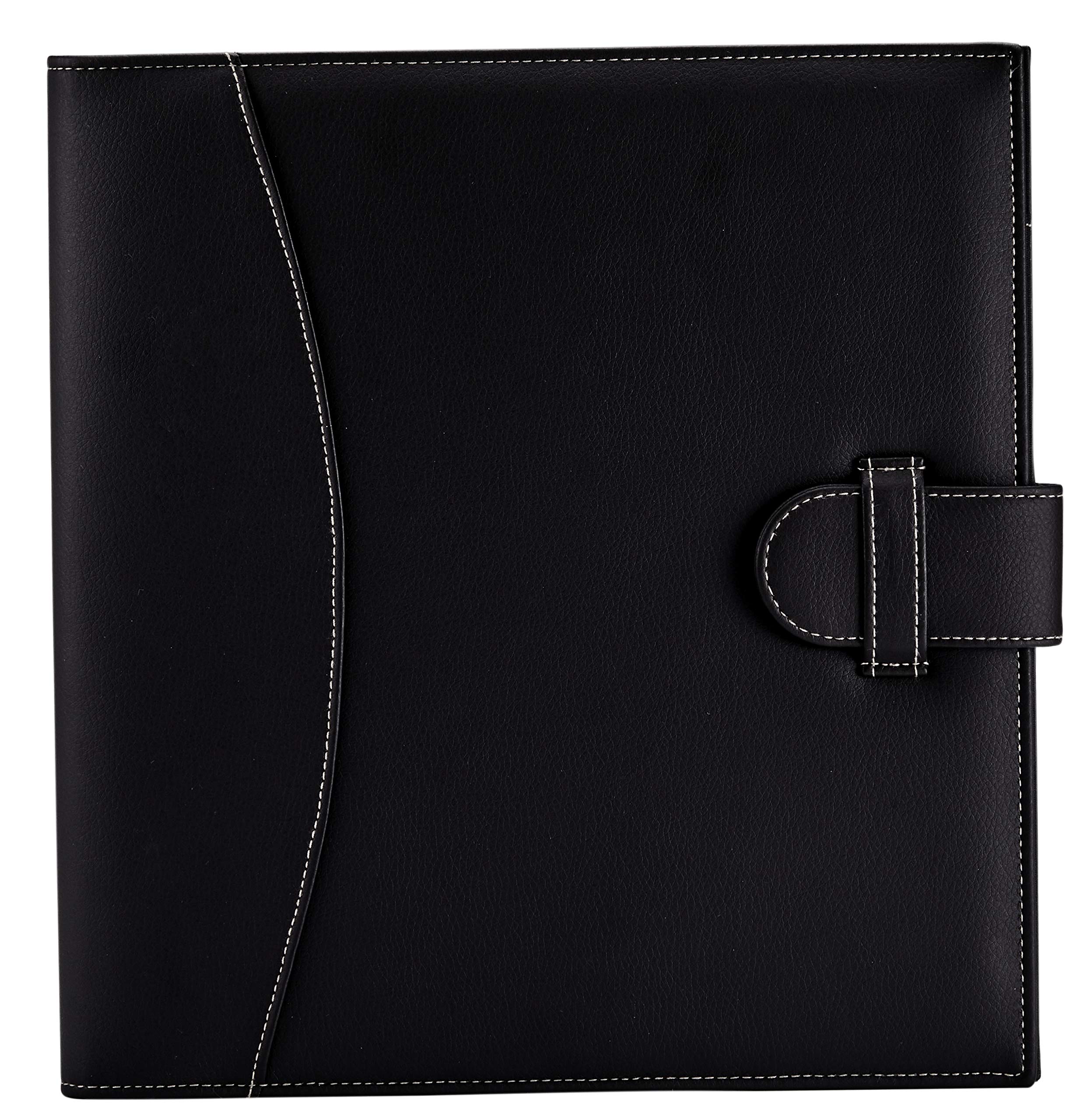 It's Academic Executive Faux Leather Portfolio Folder, Black