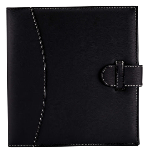 It's Academic Executive Faux Leather Portfolio Folder, Black