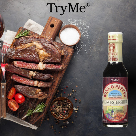 Try Me Wine and Pepper Worcestershire Sauce, 5oz Bottle (Pack of 1)