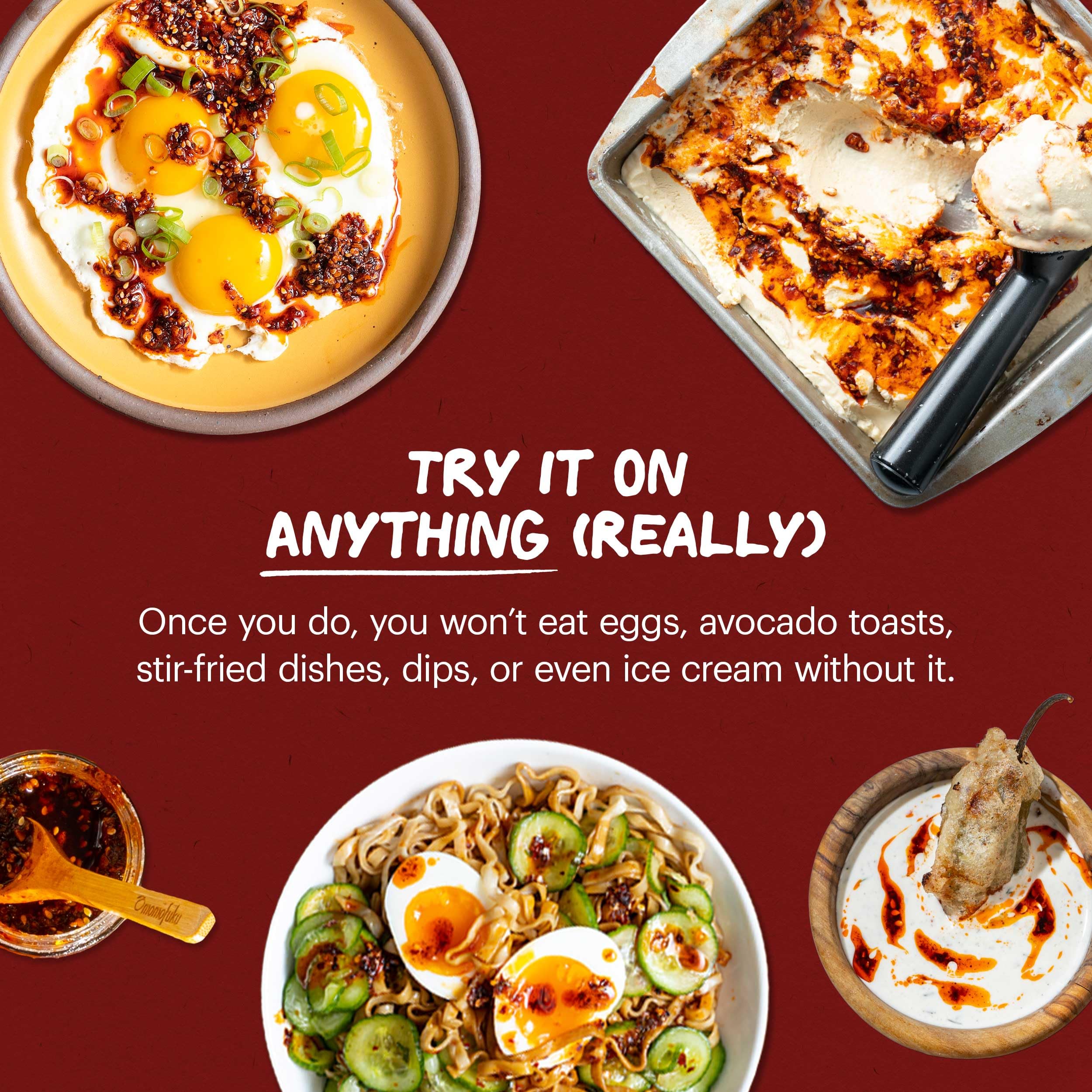 Momofuku Hot Honey Chili Crunch by David Chang 7.7 oz, Oil with Premium Wildflower Honey, Garlic and Shallots, Chili Crisp for Cooking, as Sauce or Topping