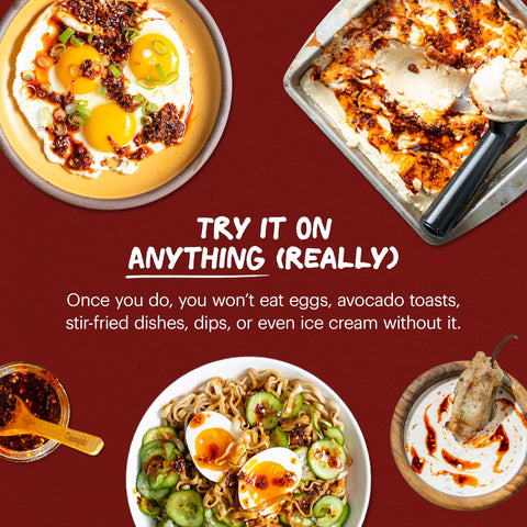 Momofuku Hot Honey Chili Crunch by David Chang 7.7 oz, Oil with Premium Wildflower Honey, Garlic and Shallots, Chili Crisp for Cooking, as Sauce or Topping
