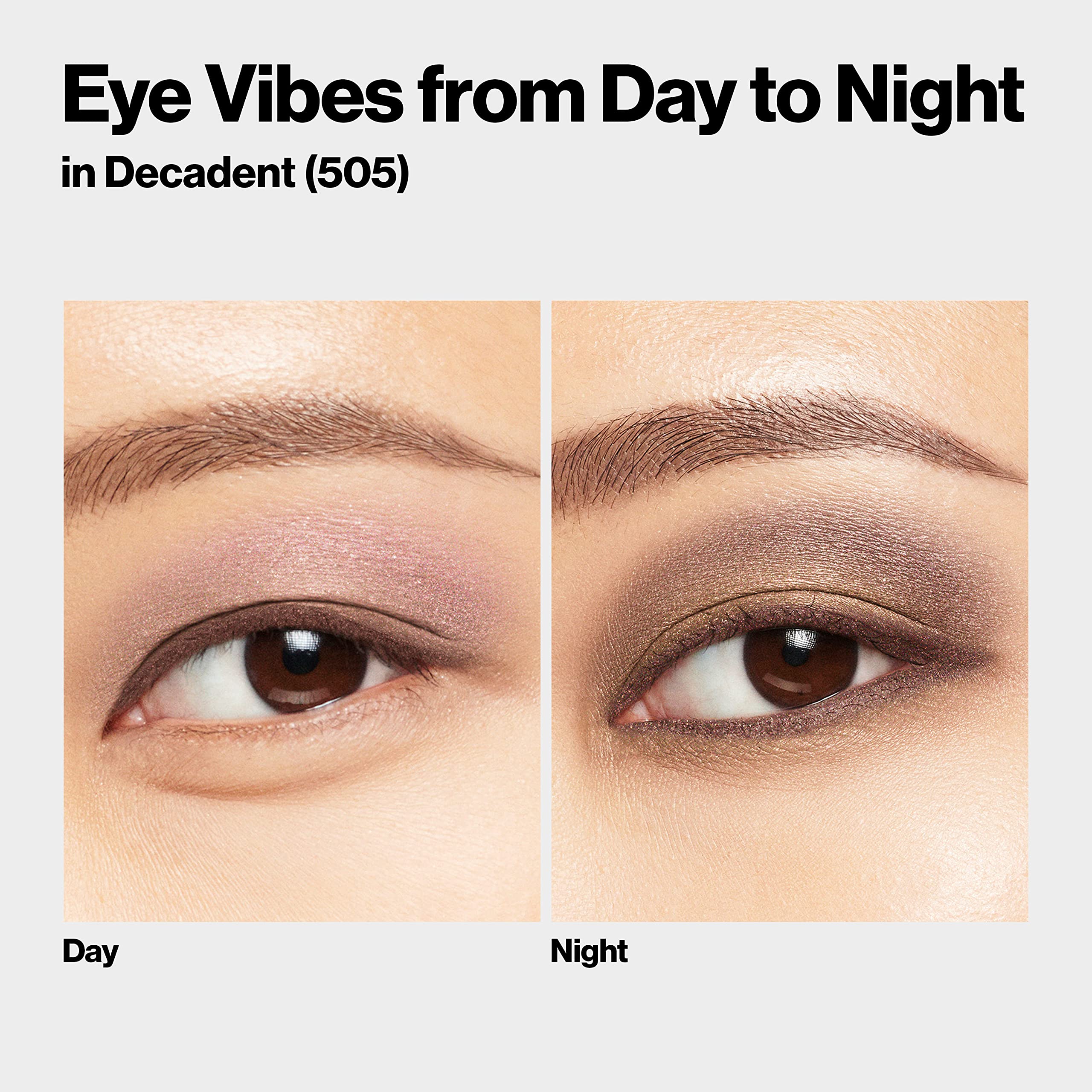 Revlon ColorStay Day to Night Eyeshadow Quad, Longwear Shadow Palette with Transitional Shades and Buttery Soft Feel, Crease & Smudge Proof, 505 Decadent, 0.16 Oz
