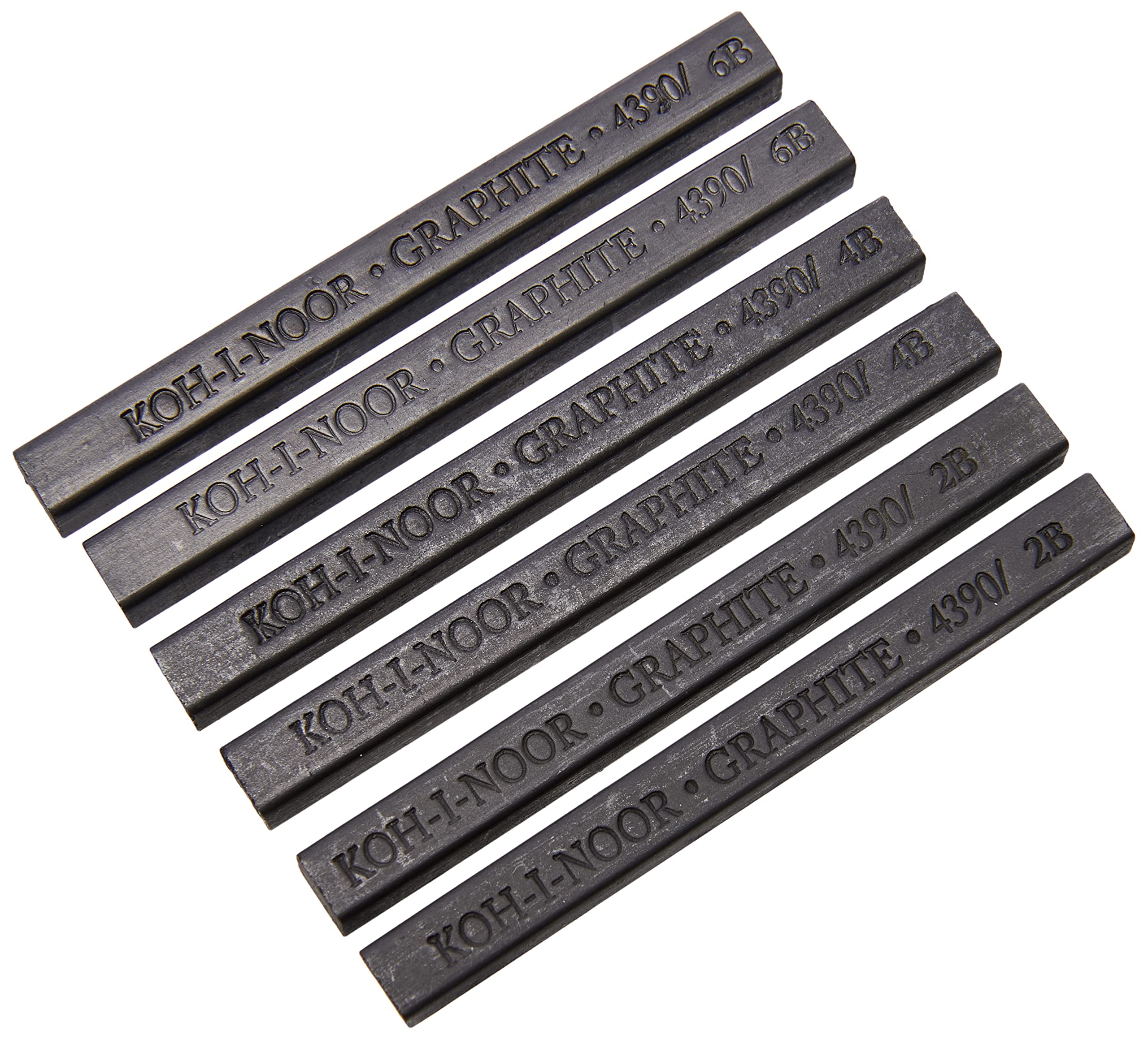 KOH-I-Noor FA4390 Gioconda Artist Graphite Blocks, 6-Pack