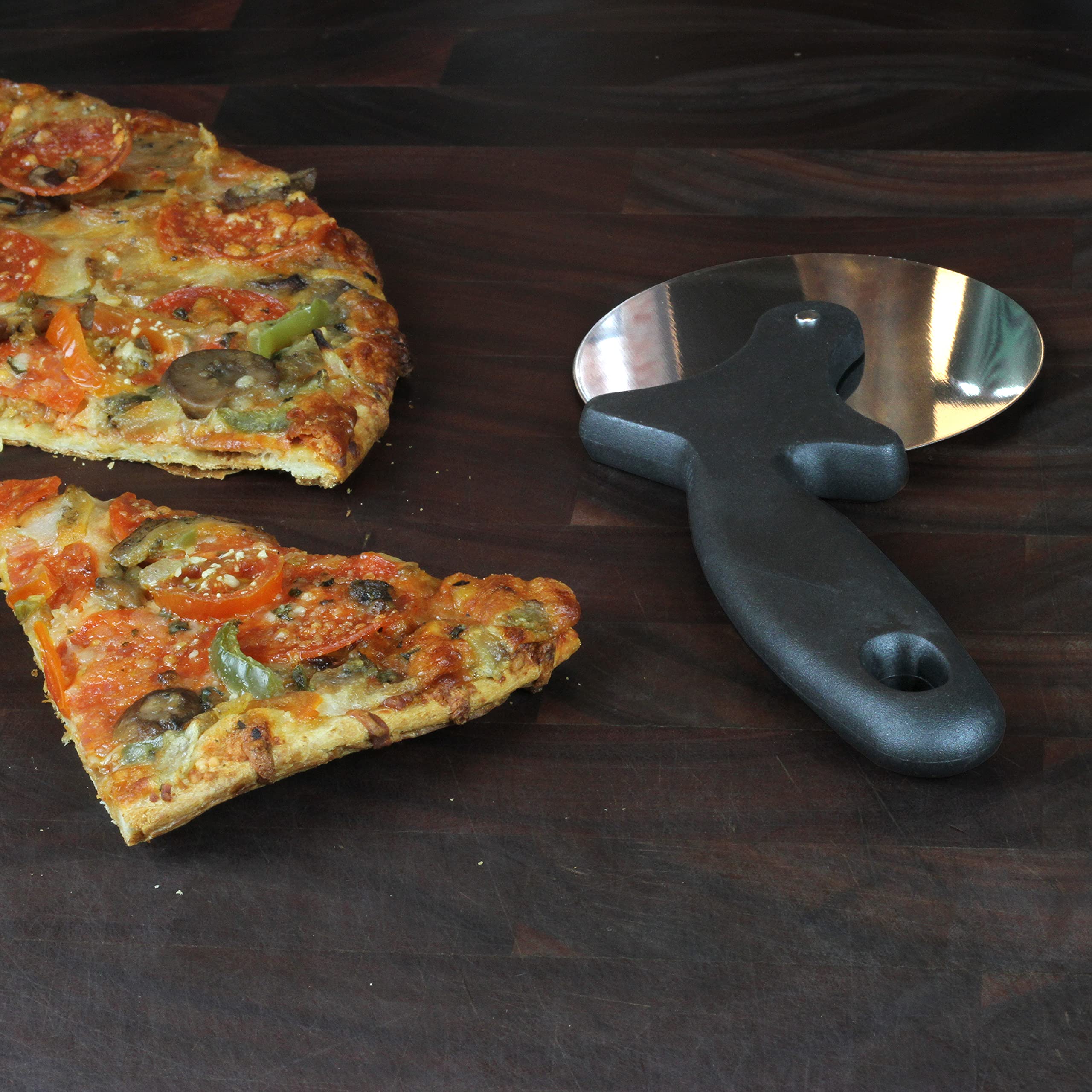 Chef Craft 21370 Pizza Cutter, Stainless Steel Large Black