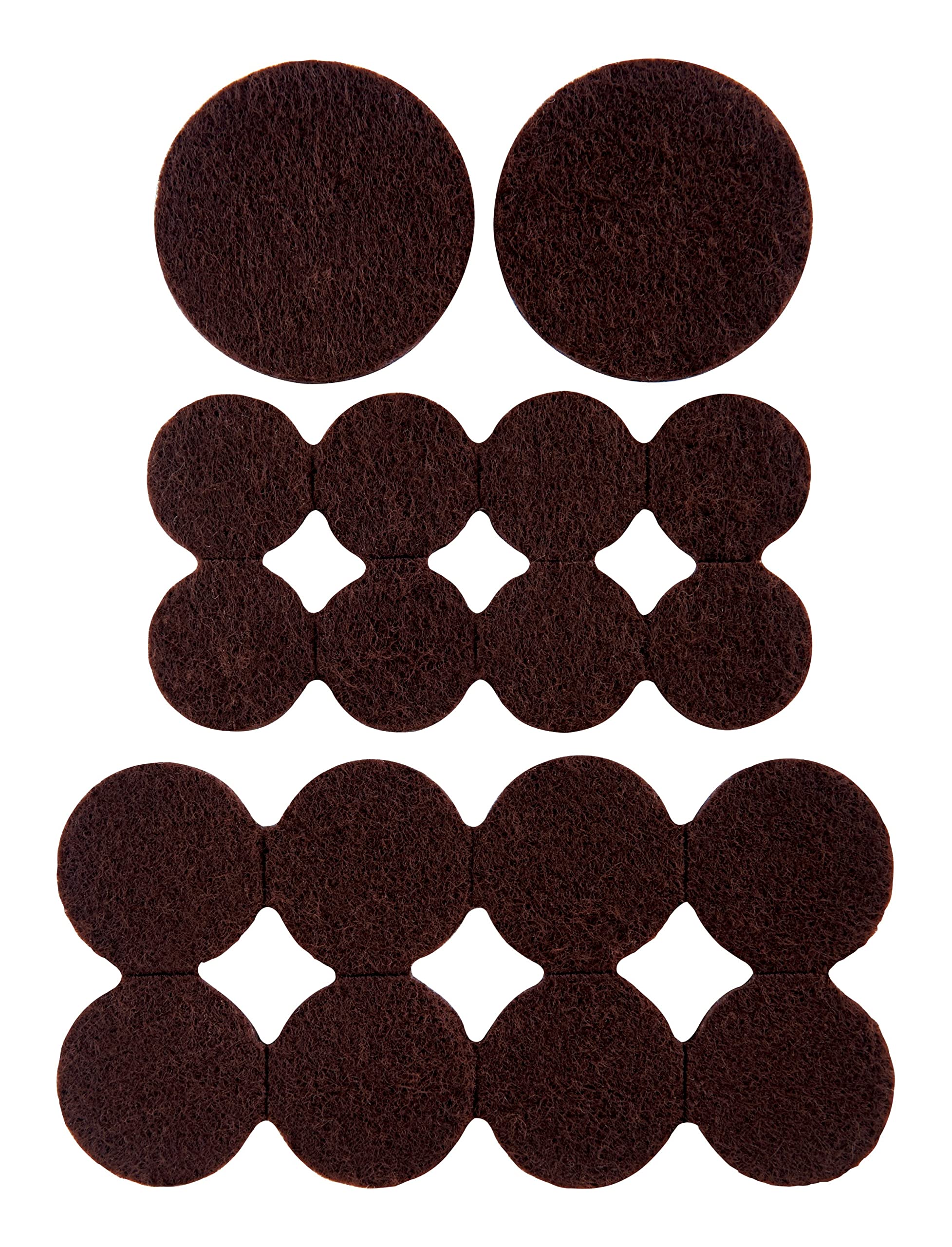 Scotch Caster Cups SP902-NA, Square Hard Brown, Floor Protectors for Furniture, 2-in, 4/Pack, 6-Packs, 24 Total