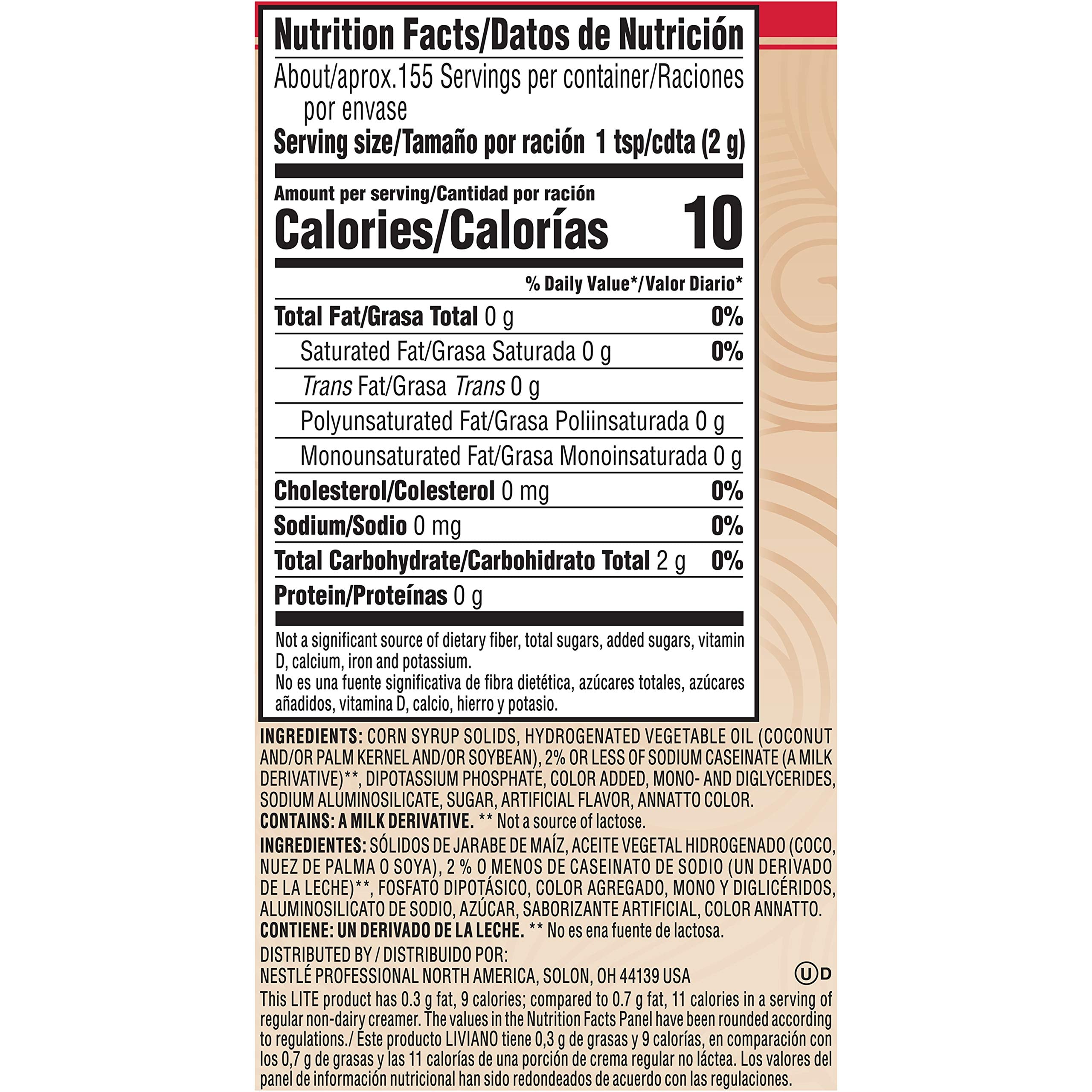 NESTLE Coffee-mate Coffee Creamer, Original Lite, 11oz powder creamer