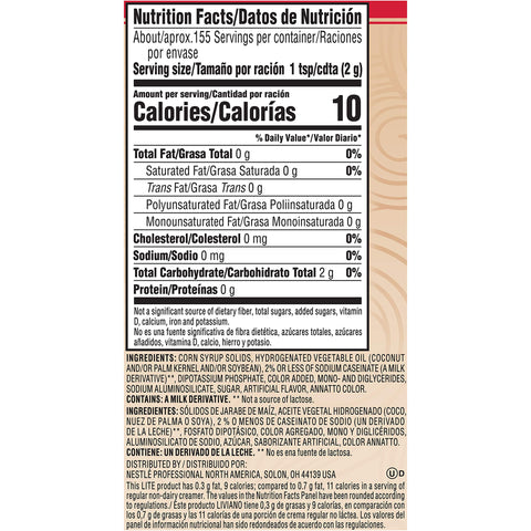 NESTLE Coffee-mate Coffee Creamer, Original Lite, 11oz powder creamer