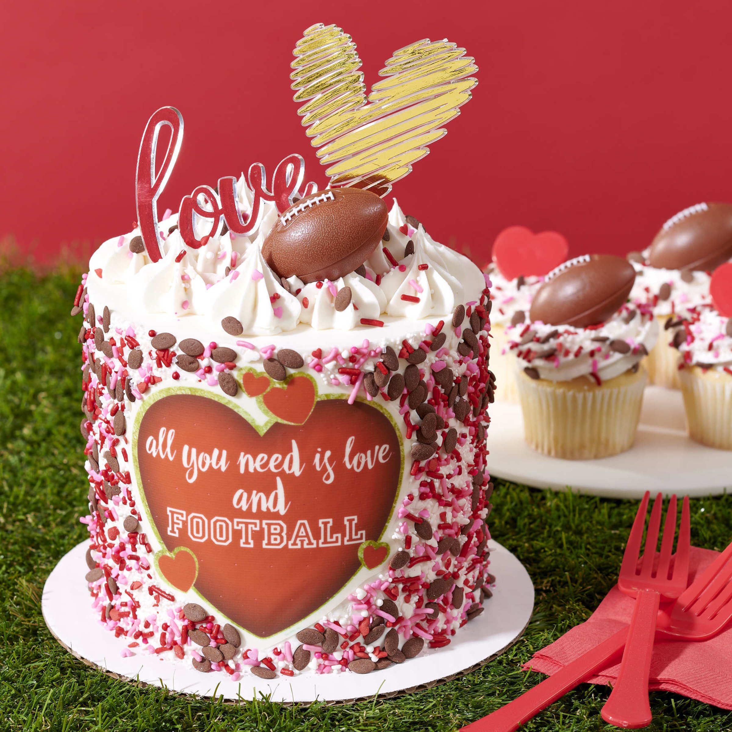 DECOPAC Valentine's Day Quins, 18oz, Fancy Sprinkles In Heart Shapes, Candy Sprinkles in Handheld Container, Edible Sprinkles For Celebration Cakes, Cupcakes, Cookies