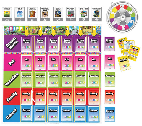 The Game of Life, Giant Edition Family Board Game Indoor/Outdoor Fun Game with Big Oversized Gameboard Cards Spinner, for Adults and Kids Ages 8 and up