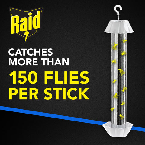 Raid Jumbo Fly Sticks with Metallic Lure (2 Pack)