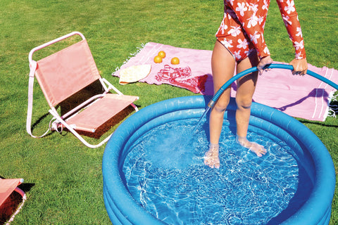 INTEX 59416EP Crystal Blue Inflatable Kiddie Swimming Pool, 45in x 10in