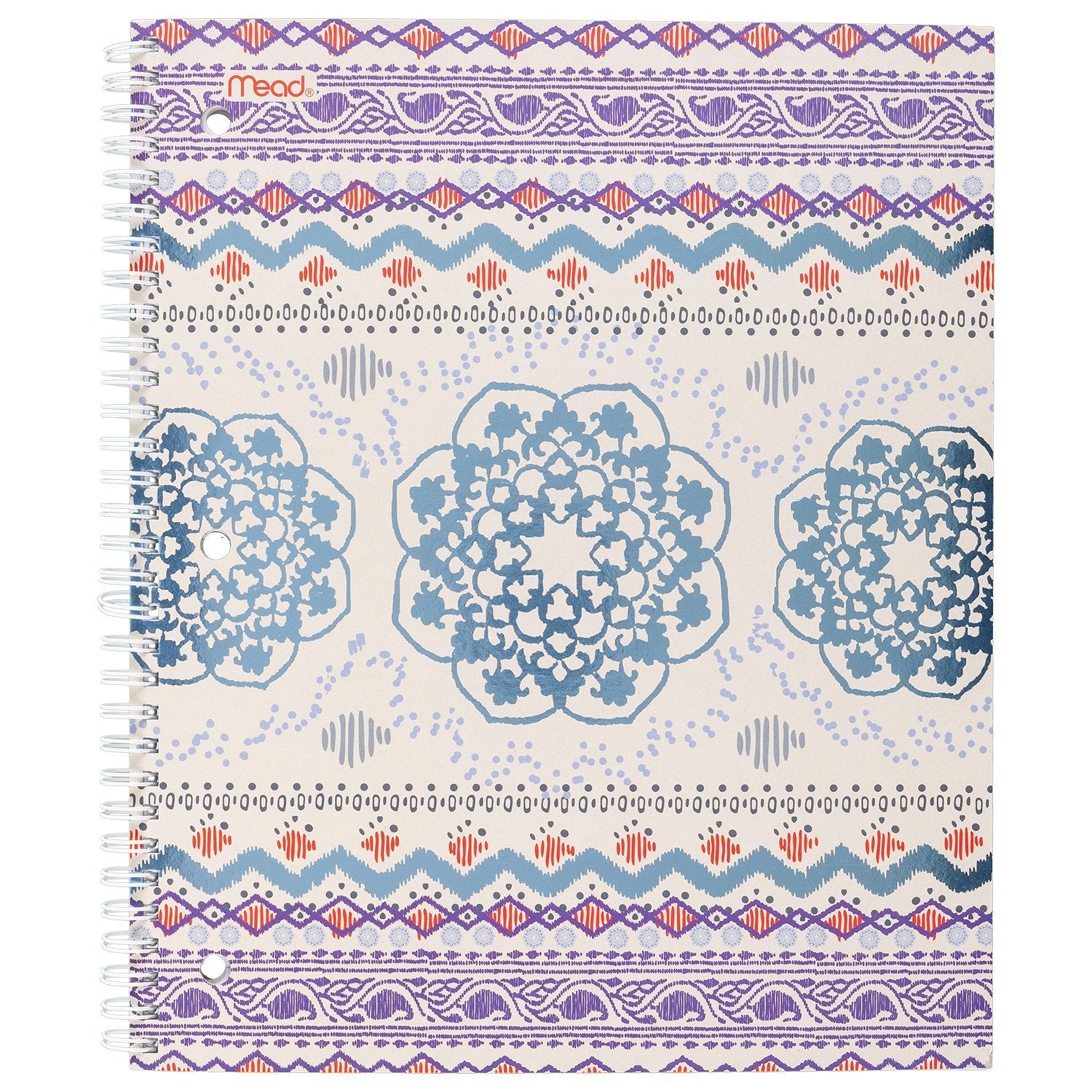Mead Spiral Notebook, College Ruled, 80 Sheets, 9" x 10-1/2", Pretty Please, Design Selected For You May Vary (07046)