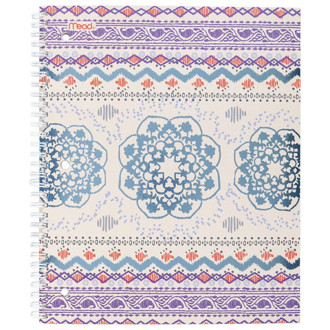 Mead Spiral Notebook, College Ruled, 80 Sheets, 9" x 10-1/2", Pretty Please, Design Selected For You May Vary (07046)