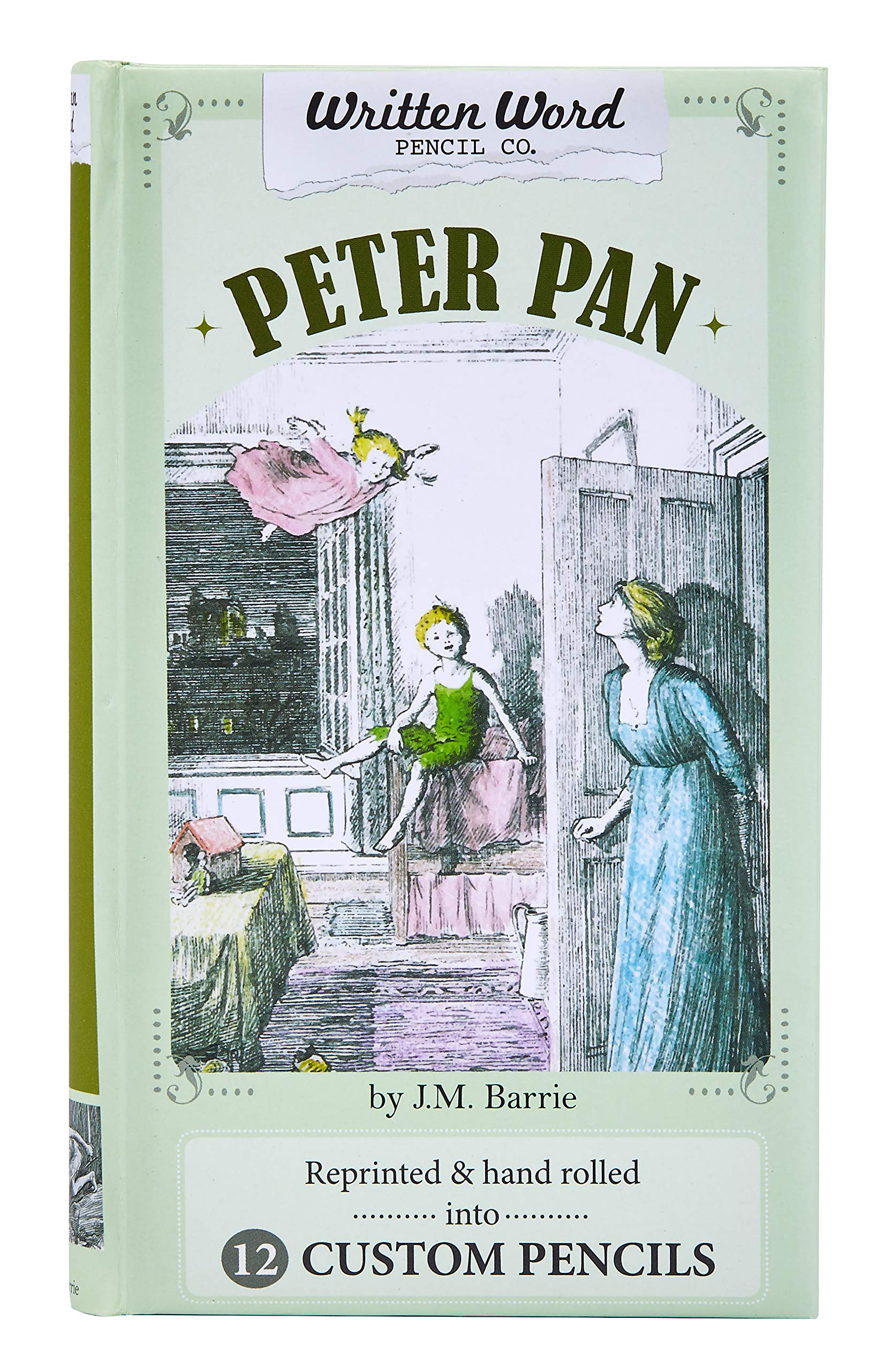 It's Academic Written Word Pencil Co. Classic Story Pencils with Decorative Box, 12 Pack, Peter Pan