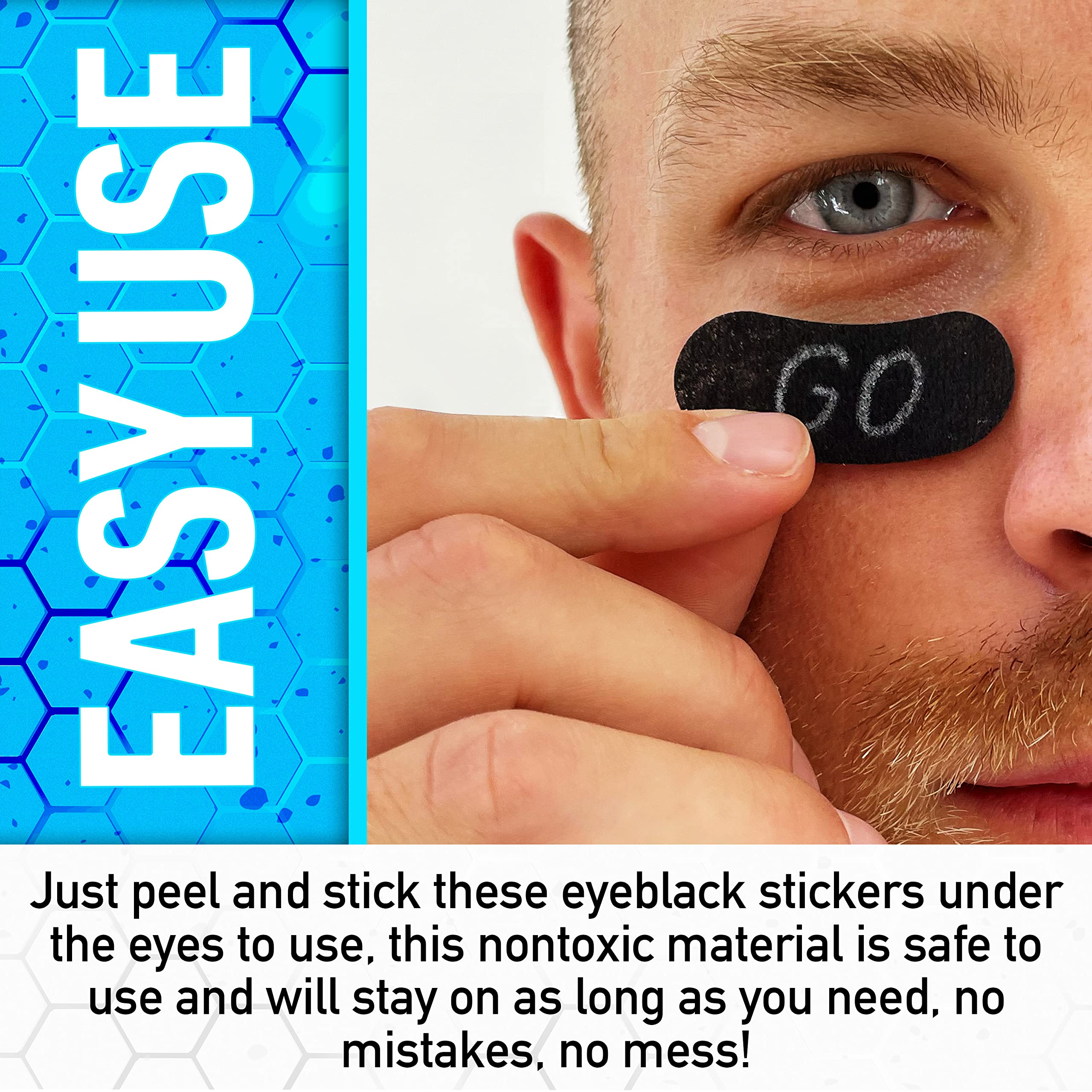 Franklin Sports Eye Black Stickers with White Pencil