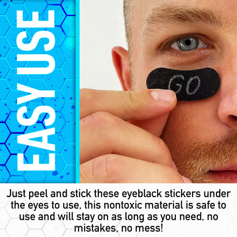Franklin Sports Eye Black Stickers with White Pencil