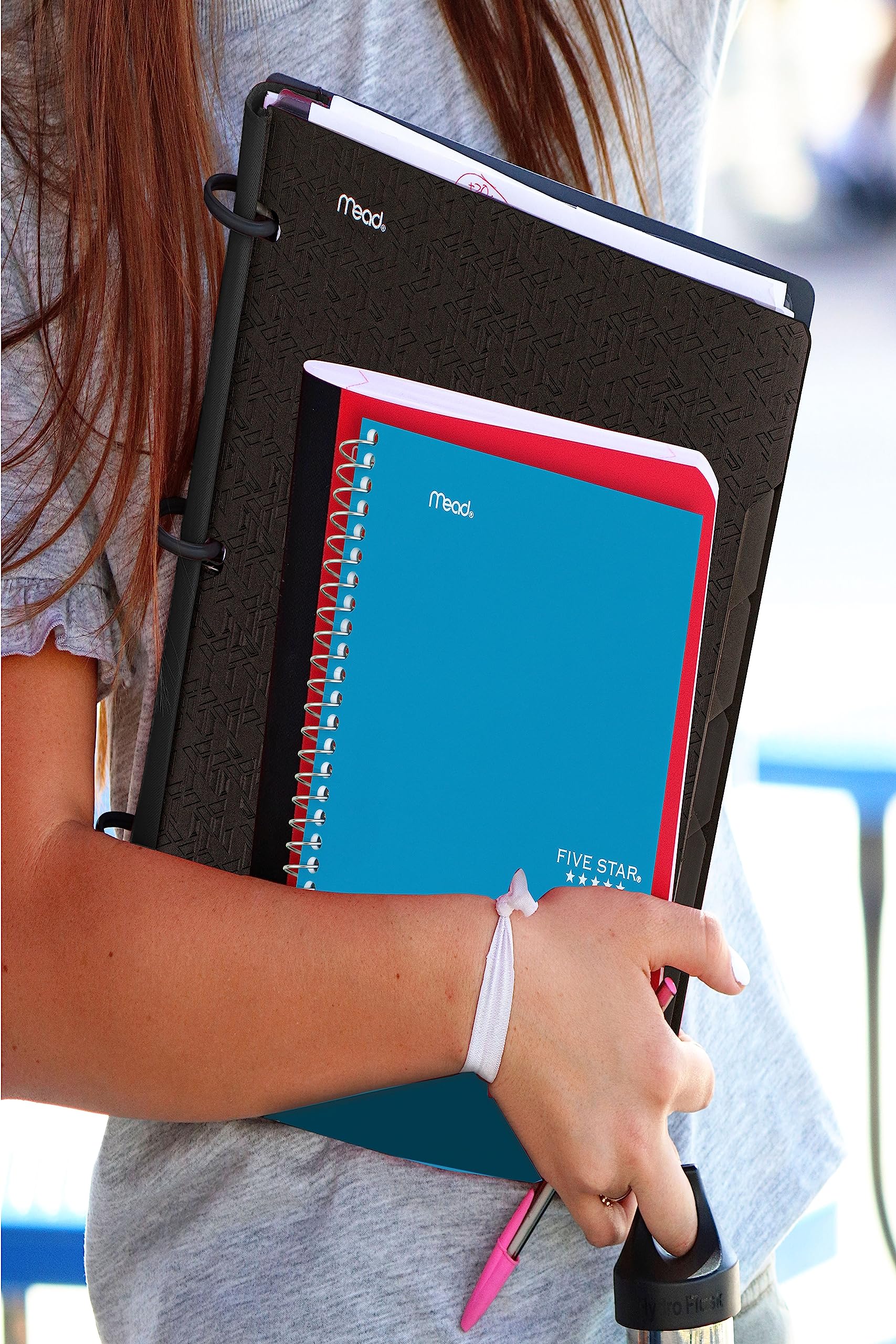 Five Star Small Spiral Notebook, 2 Subject, College Ruled Paper, 9-1/2" x 6", 100 Sheets, Teal Blue (06180AA4)