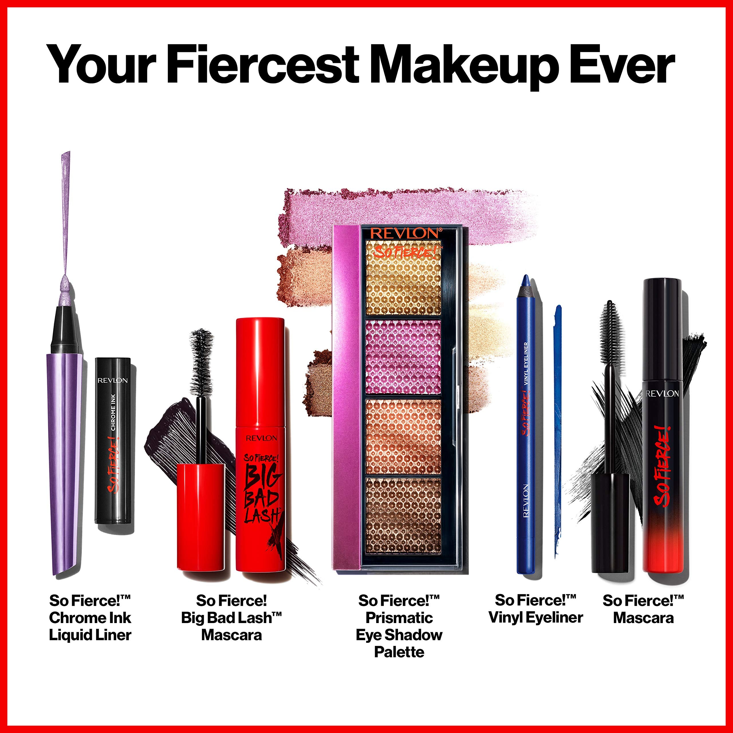 Revlon So Fierce! Chrome Ink Liquid Eyeliner, Longlasting Bold Metallic Pen Liner with Dip Ink Cap for Pearl, Shimmer Blend, 904 Ultraviolet Foil, 0.03 oz.