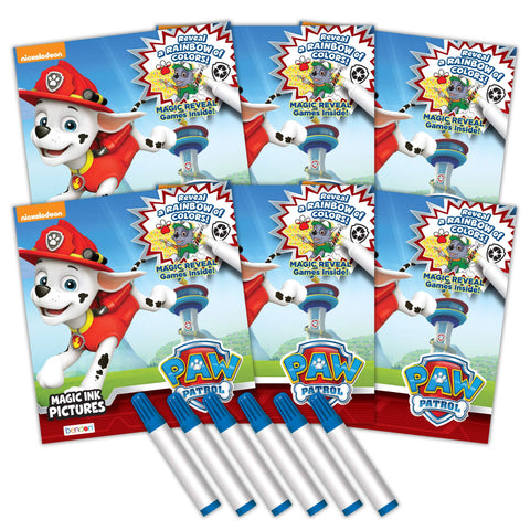 Nickelodeon PAW Patrol Imagine Ink Coloring Book 6-Pack Party Supplies 30223-TG Bendon