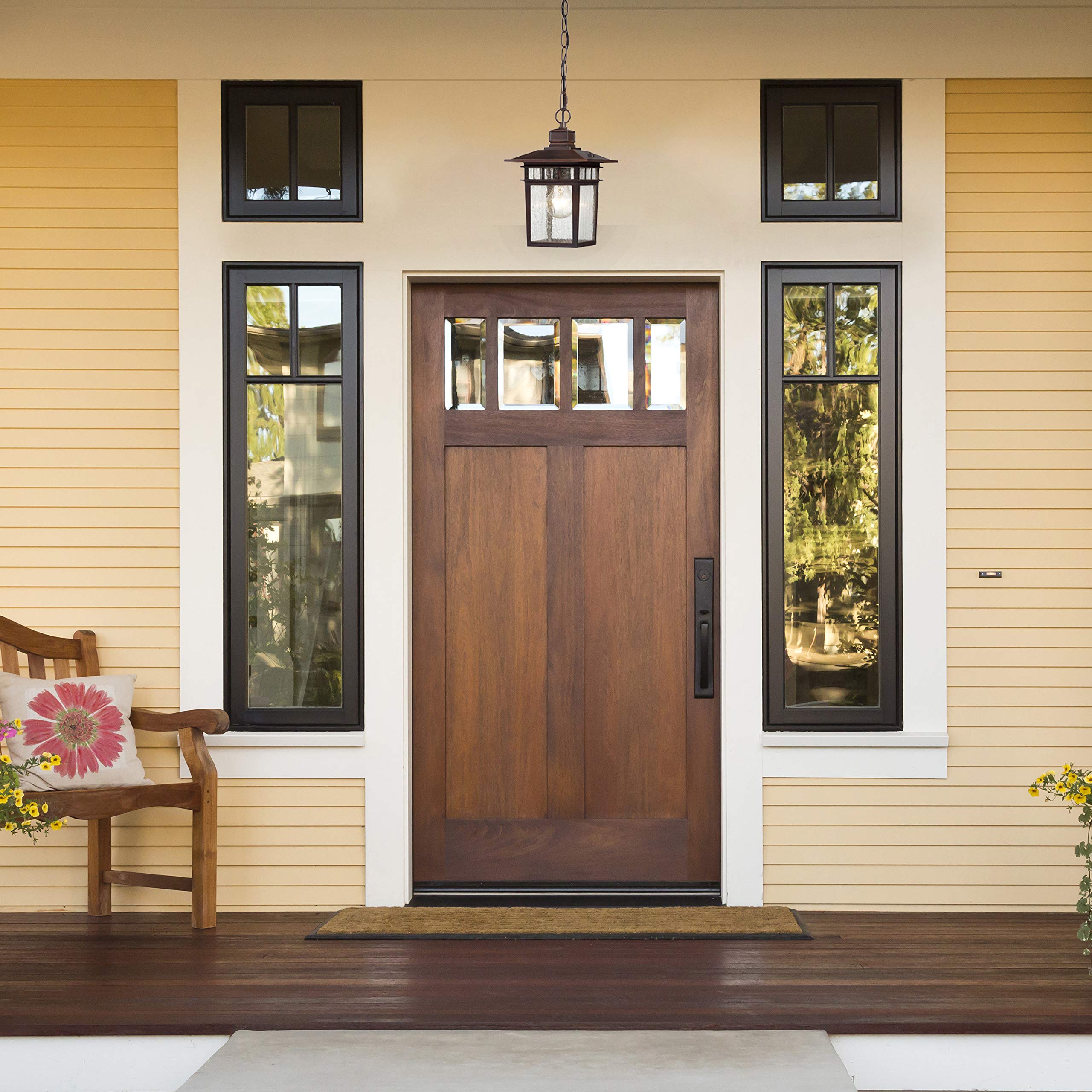 Nuvo Lighting 60/4955 Traditional One Light Hanging Lantern from Cove Neck collection in Bronze/Dark finish