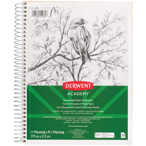 Derwent Academy Heavyweight Sketchbook, 11 in. x 8-1/2 in., 70 sheets