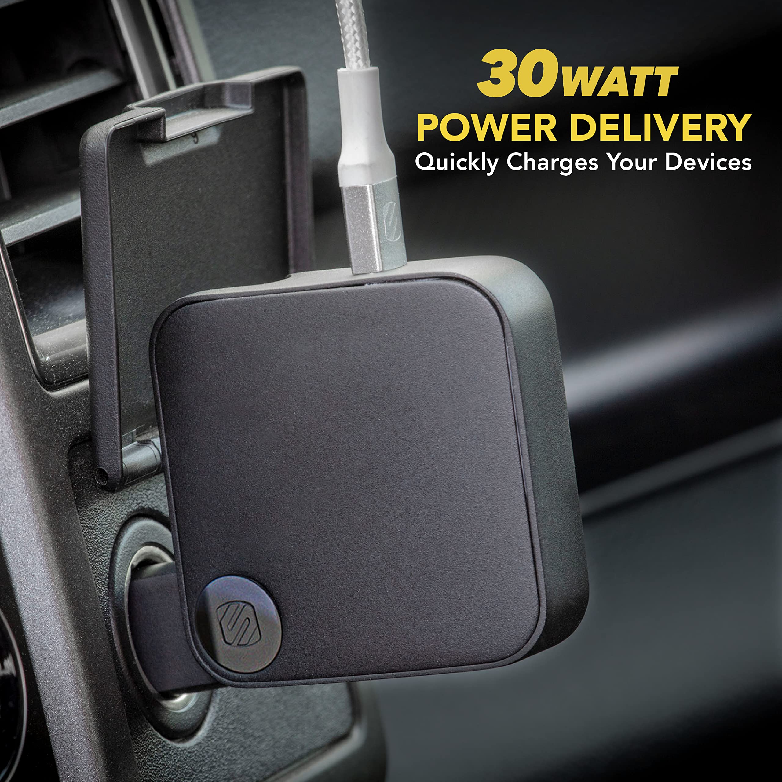 Scosche HCPDC30 PowerVolt 2 in 1 30W Home and Car Charger Compatible with USB-C Devices
