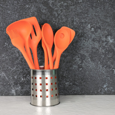 Chef Craft Premium Silicone Cooking Ladle, 11.25 inch, Orange