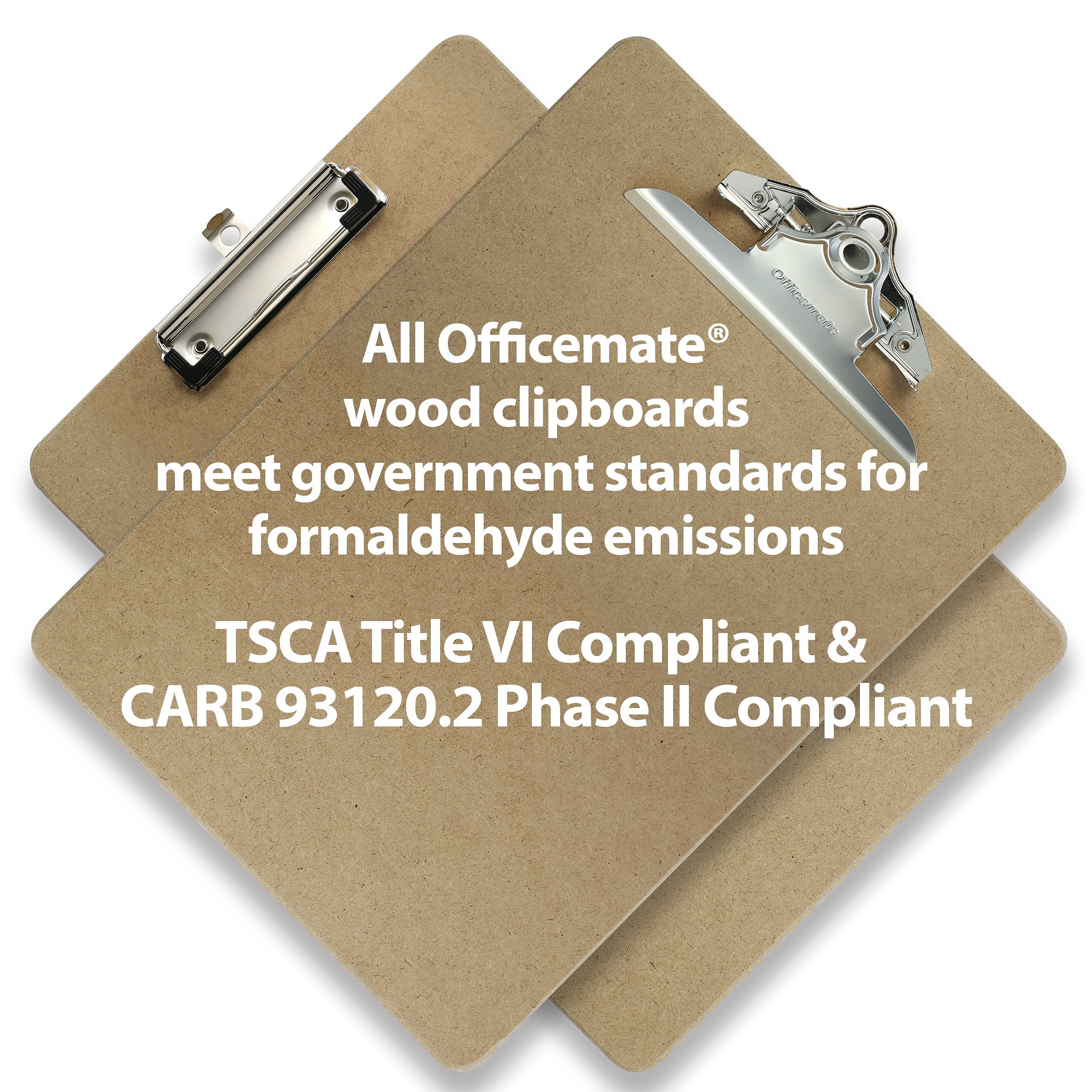 Officemate Recycled Wood Clipboards, Arch Lever Clip, 1 Pack Clipboard, Letter Size (9 x 15.5 Inches), Brown (83120)