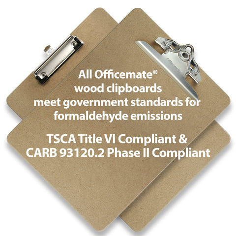 Officemate Recycled Wood Clipboards, Arch Lever Clip, 1 Pack Clipboard, Letter Size (9 x 15.5 Inches), Brown (83120)