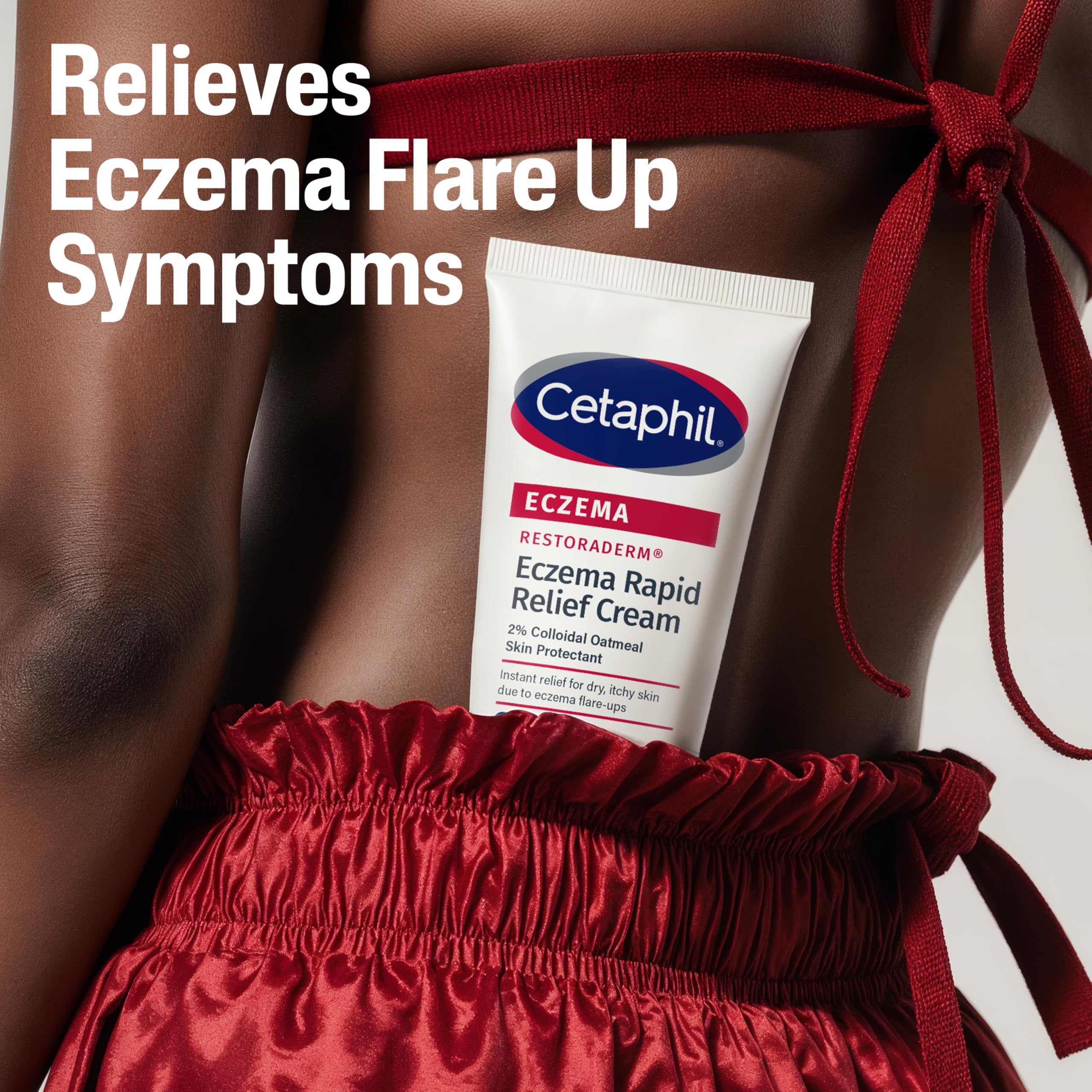 CETAPHIL ECZEMA RESTORADERM FLARE-UP RELIEF CREAM, For Eczema Prone Skin, 8 oz, Barrier Repair, 48 Hour Hydration, 2% Skin Protectant Colloidal Oatmeal, Steroid Free