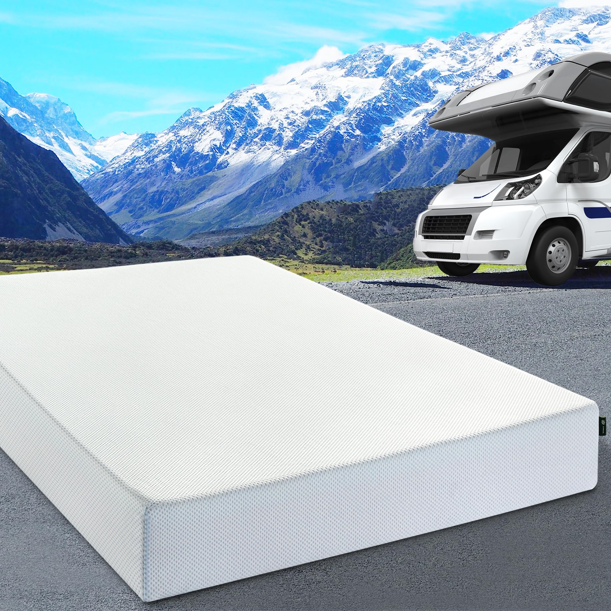 Zinus 6 Inch Green Tea Cooling Memory Foam Mattress [New Version], Short Queen, Fiberglass Free, Medium Firmness, Cooling Gel Foam, Certified Safe Foams & Fabric, Mattress in A Box