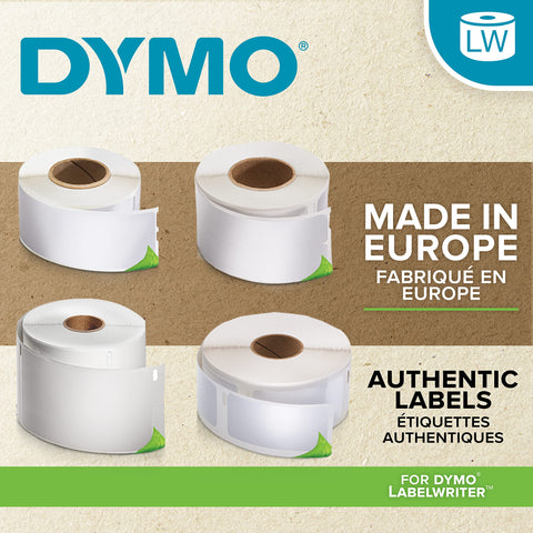 DYMO LW Durable Labels for LabelWriter Label Printers, White Poly, 1” x 2-1/8”, 1 Roll of 160