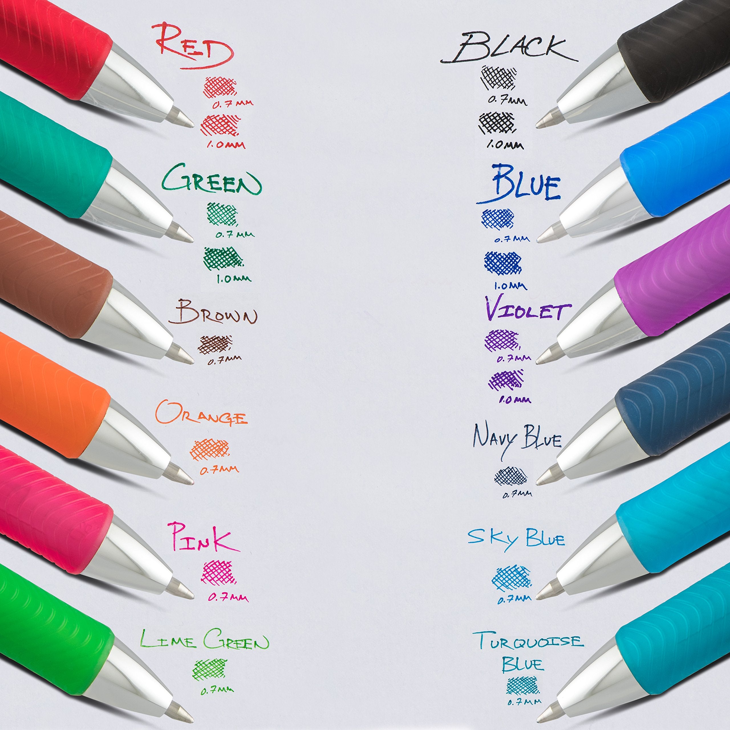 Pentel EnerGel RTX Retractable Liquid Gel Pen, Bold Line, Metal Tip, Red Ink 2-Pack (BL80BP2B)