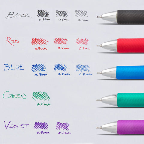 Pentel Gel Ink Pen, EnerGel RTX Retractable Gel Pen, (0.3mm) Needle Tip, Extra Fine Point, Red Ink, 2 Pk (BLN73BP2B)