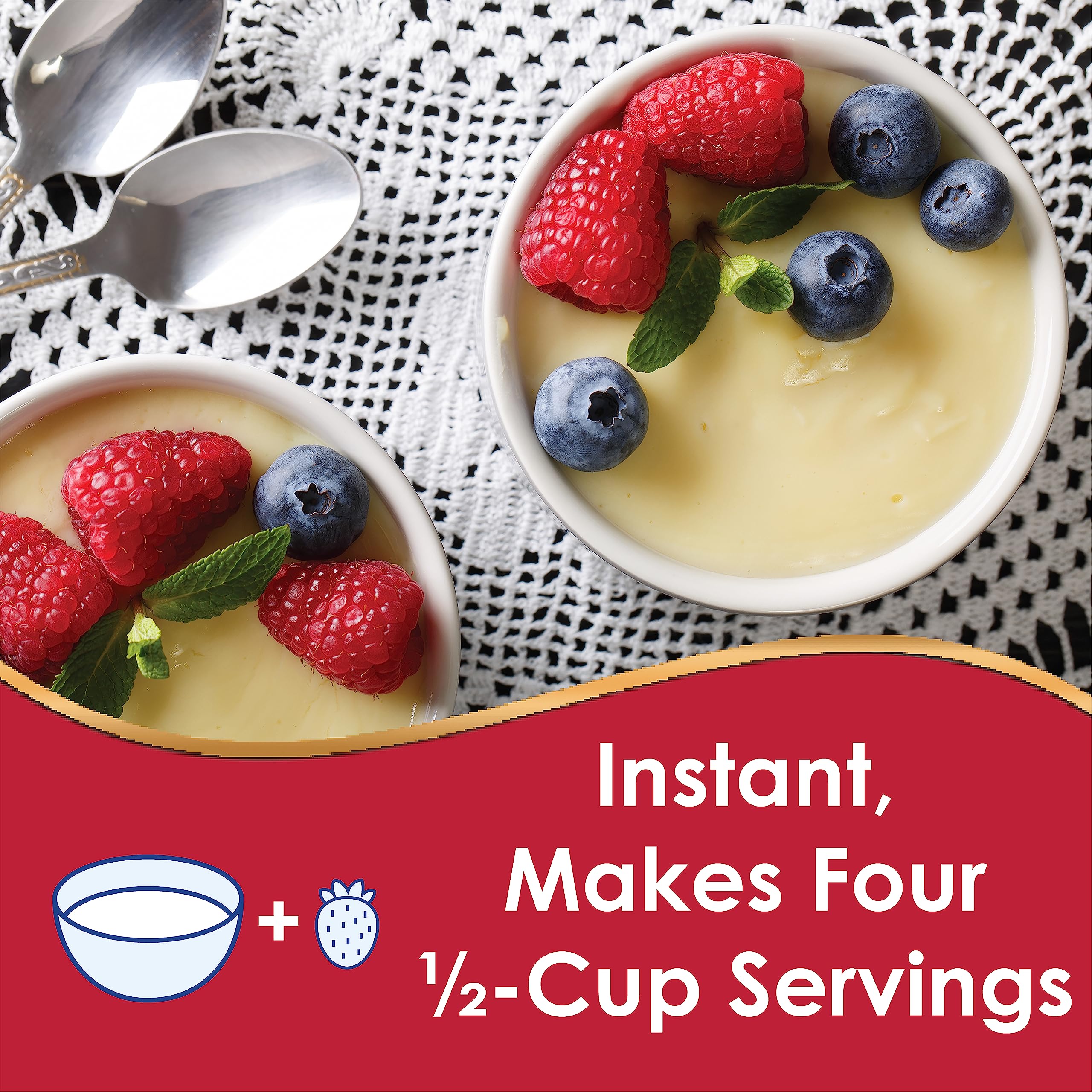 Royal Instant Pudding Dessert Mix, Vanilla, Fat Free (12 - 1.85 Ounce Boxes) (Pack of 12)