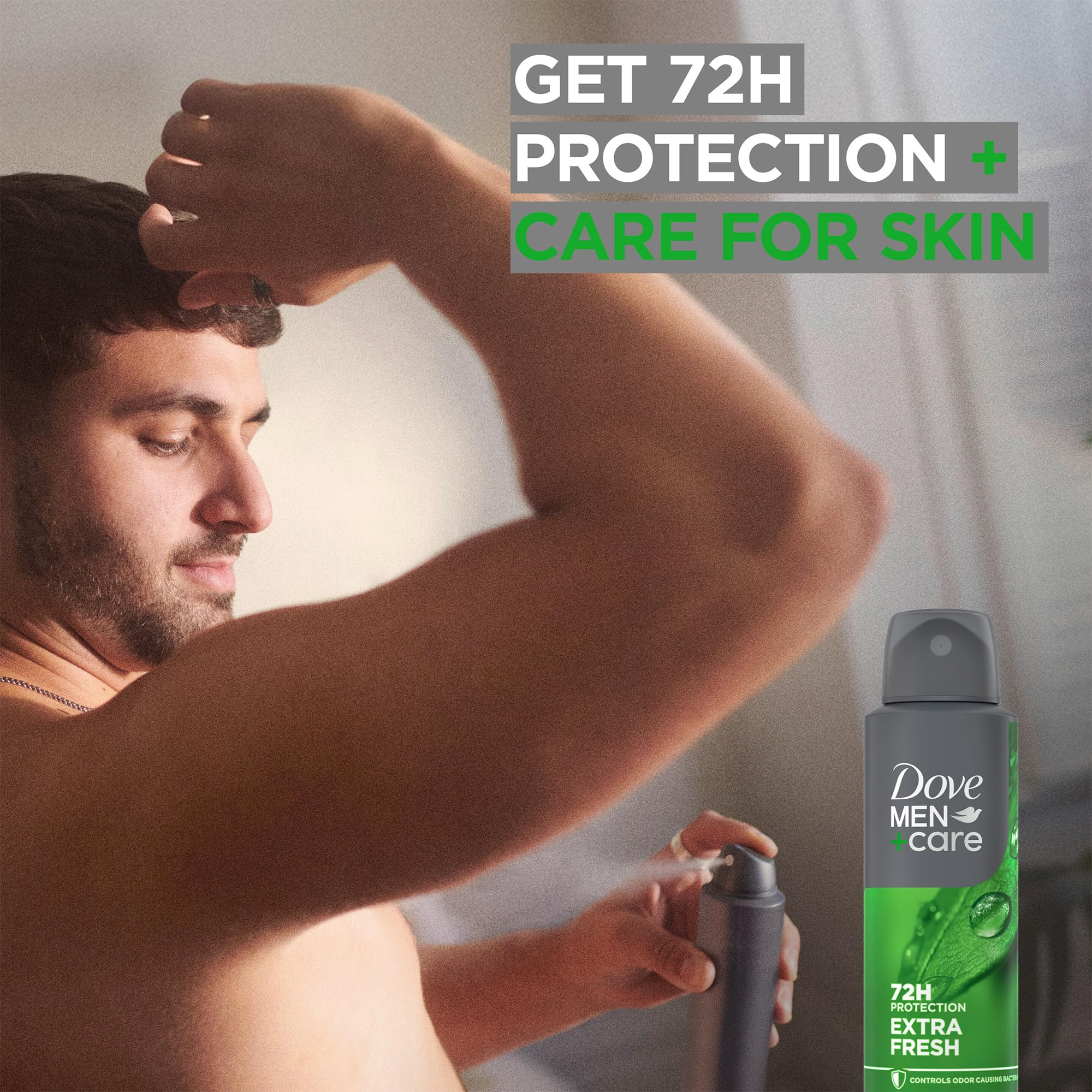 Dove Men+Care Dry Spray Antiperspirant for Men 2-Pack (3.8 Oz Ea) + Travel Body Wash (3 Oz) – 72H Protection, Long-Lasting Extra Fresh Fragrance
